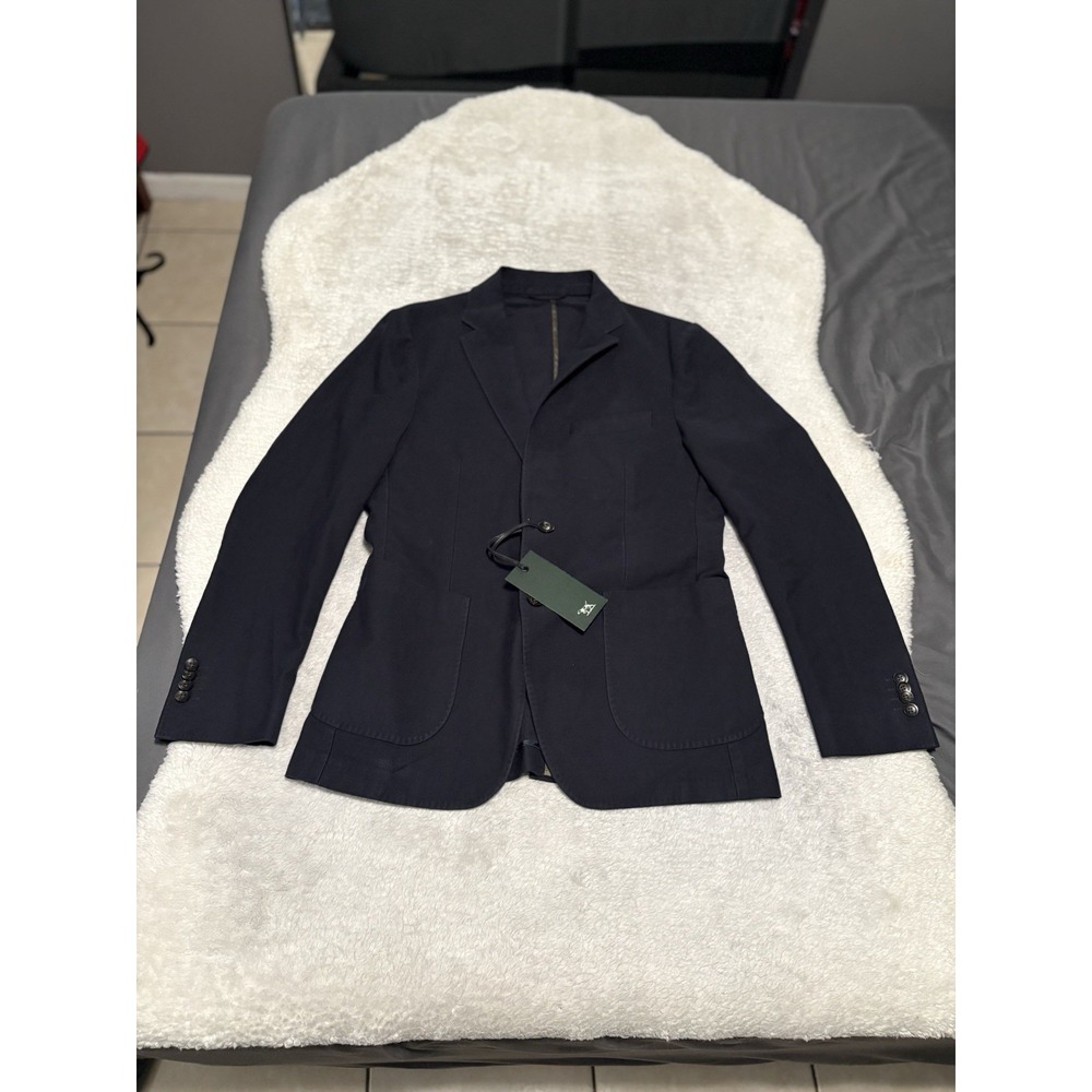New Rodd & Gunn Mens Blue Midnight Forsyth Jacket Blazer Size‎ Small Woven Italy